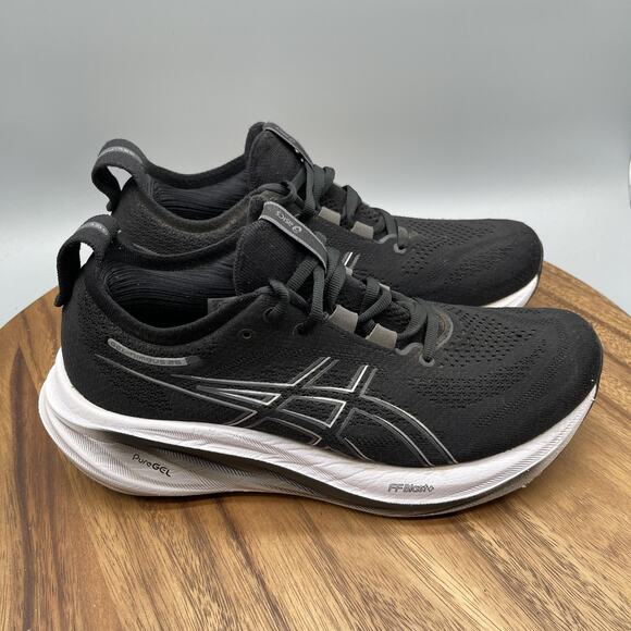 ASICS Gel-Nimbus 26 Shoes Womens Size 8.5 Black Road Running Comfort Walking Gym - Picture 1 of 8